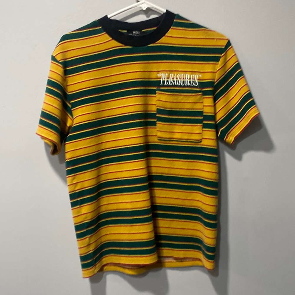 pleasures striped shirt
